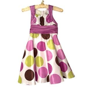Girls Polka Dot Sleeveless Dress